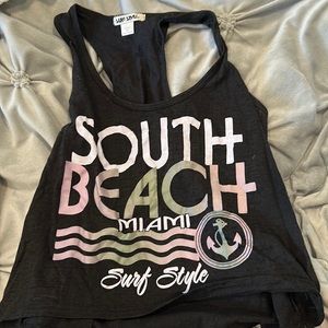 Cute cropped south beach miami tank top!